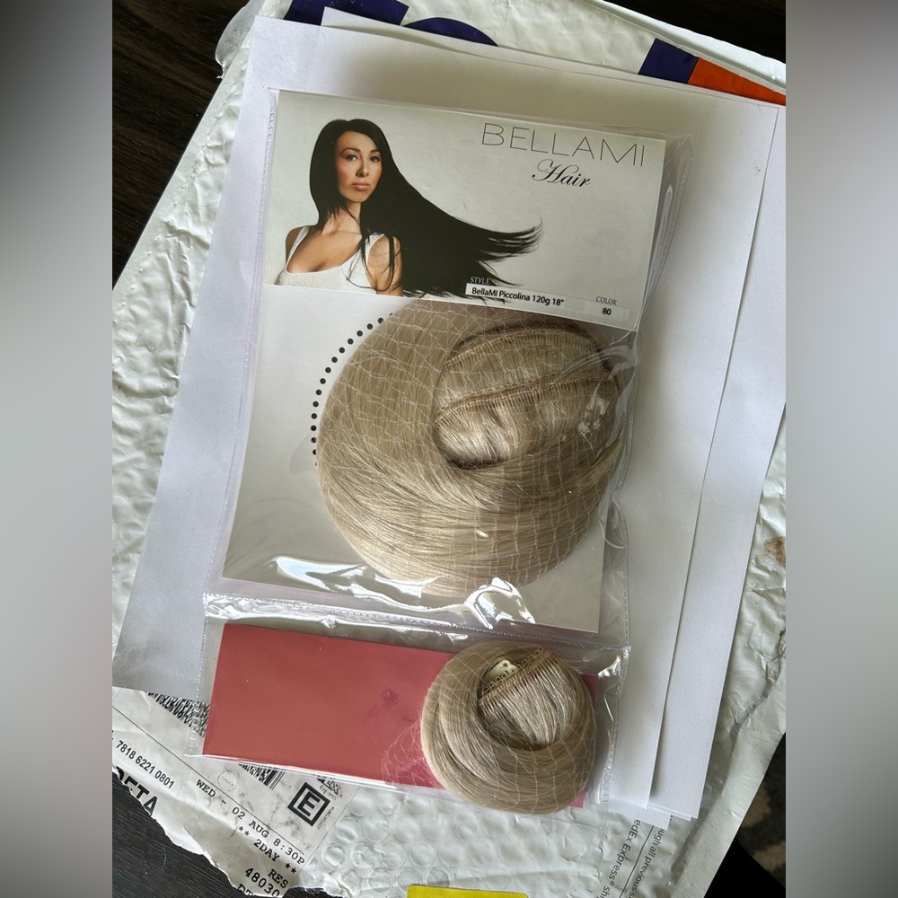 new sealed bellami clip in hair extensions platinum color 80 120g 18in piccolina